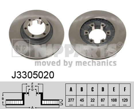 NIPPARTS J3305020 Féktárcsa