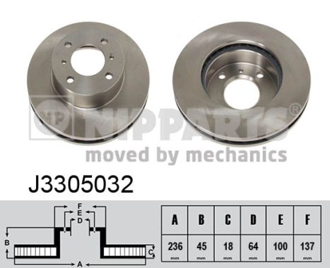 NIPPARTS J3305032 Féktárcsa