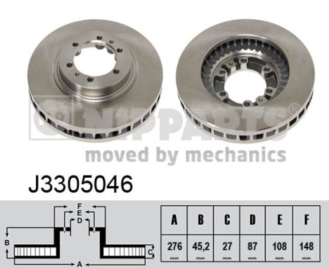 NIPPARTS J3305046 Féktárcsa