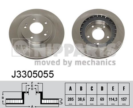 NIPPARTS J3305055 Féktárcsa