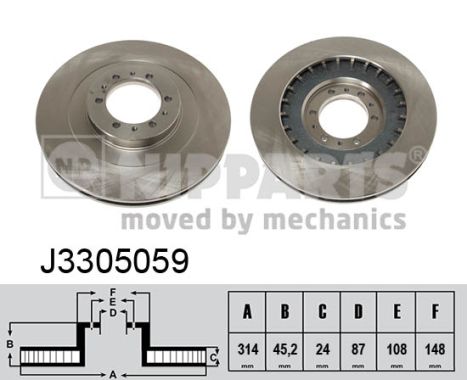 NIPPARTS J3305059 Féktárcsa