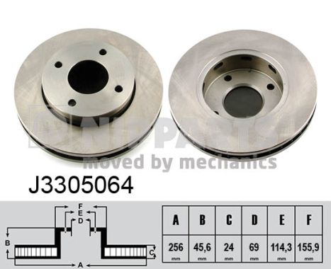 NIPPARTS J3305064 Féktárcsa