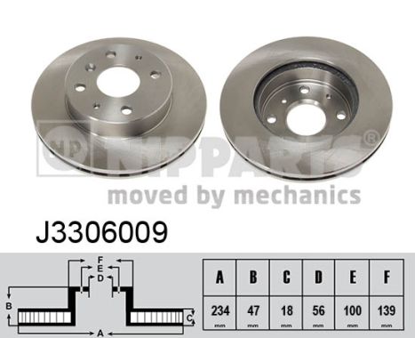 NIPPARTS J3306009 Féktárcsa