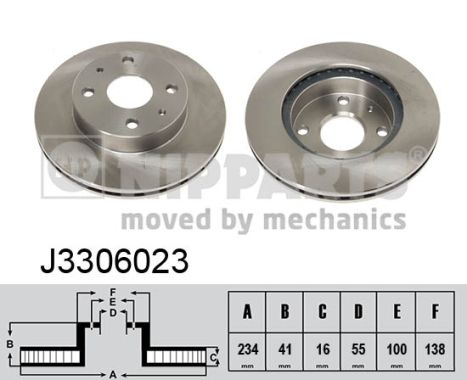 NIPPARTS J3306023 Féktárcsa