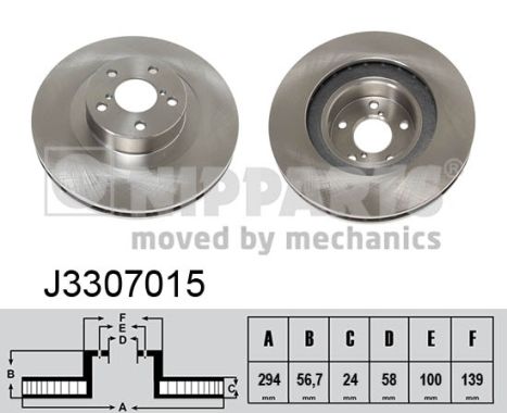 NIPPARTS J3307015 Féktárcsa