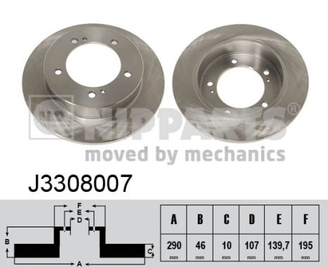 NIPPARTS J3308007 Féktárcsa