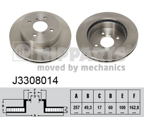 NIPPARTS J3308014 Féktárcsa