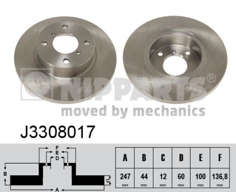 NIPPARTS J3308017 Féktárcsa