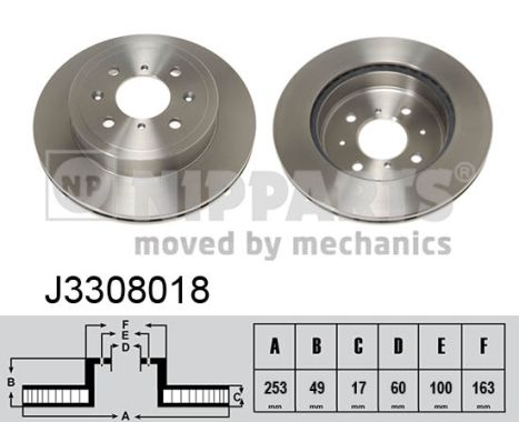 NIPPARTS J3308018 Féktárcsa