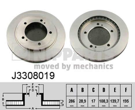 NIPPARTS J3308019 Féktárcsa