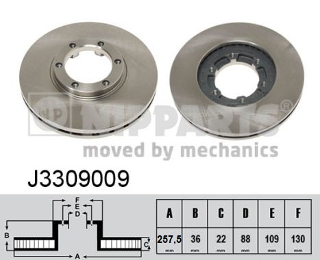 NIPPARTS J3309009 Féktárcsa
