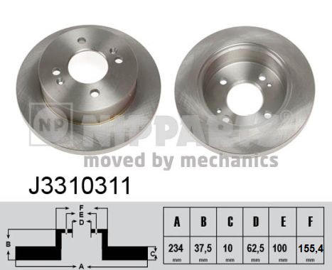 NIPPARTS J3310311 Féktárcsa