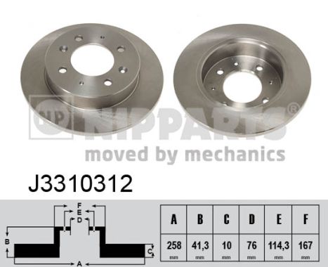 NIPPARTS J3310312 Féktárcsa