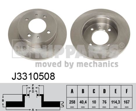 NIPPARTS J3310508 Féktárcsa