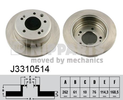 NIPPARTS J3310514 Féktárcsa