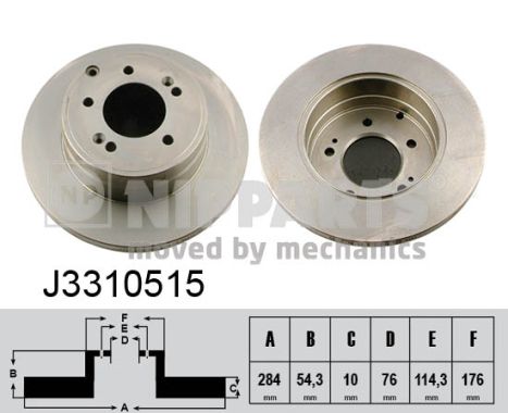 NIPPARTS J3310515 Féktárcsa