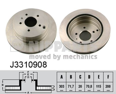 NIPPARTS J3310908 Féktárcsa