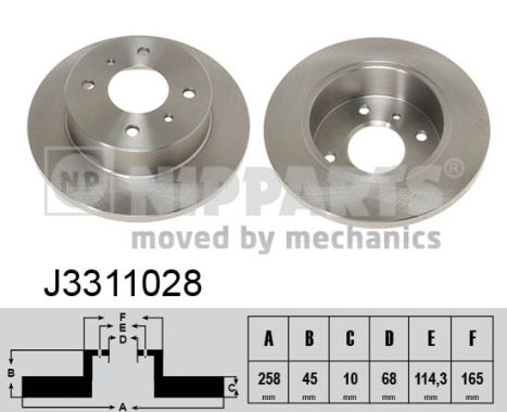 NIPPARTS J3311028 Féktárcsa