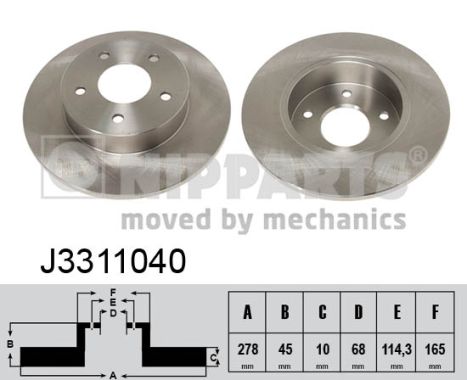 NIPPARTS J3311040 Féktárcsa