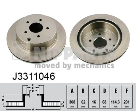 NIPPARTS J3311046 Féktárcsa