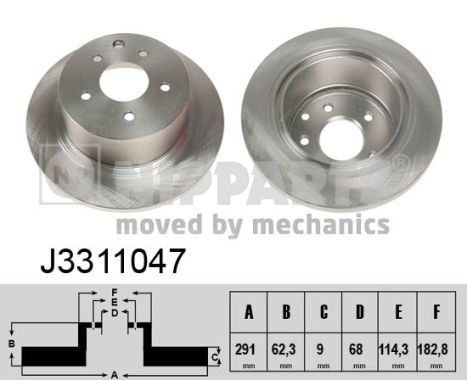 NIPPARTS J3311047 Féktárcsa