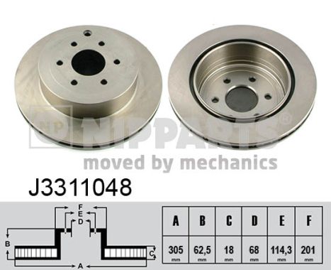 NIPPARTS J3311048 Féktárcsa