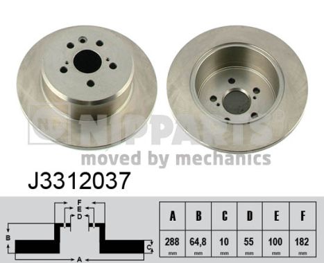 NIPPARTS J3312037 Féktárcsa