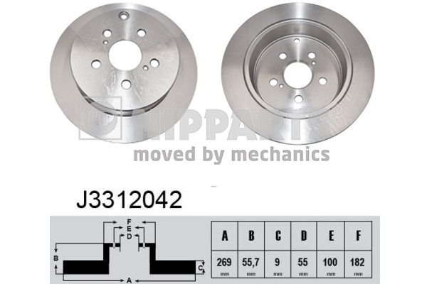 NIPPARTS J3312042 Féktárcsa