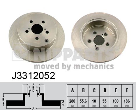 NIPPARTS J3312052 Féktárcsa