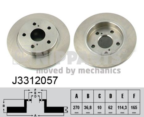 NIPPARTS J3312057 Féktárcsa