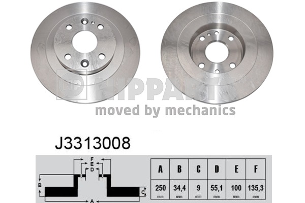 NIPPARTS J3313008 Féktárcsa