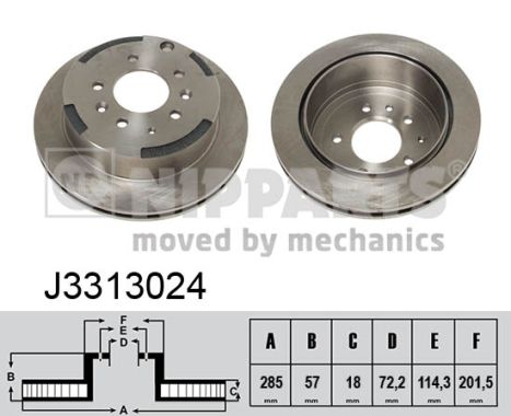 NIPPARTS J3313024 Féktárcsa