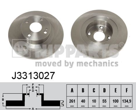 NIPPARTS J3313027 Féktárcsa