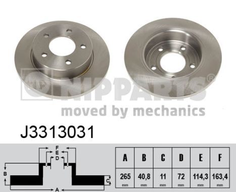 NIPPARTS J3313031 Féktárcsa