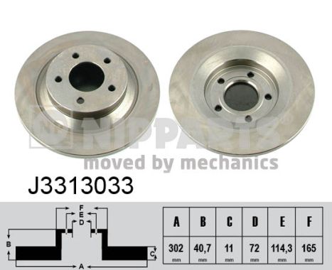 NIPPARTS J3313033 Féktárcsa