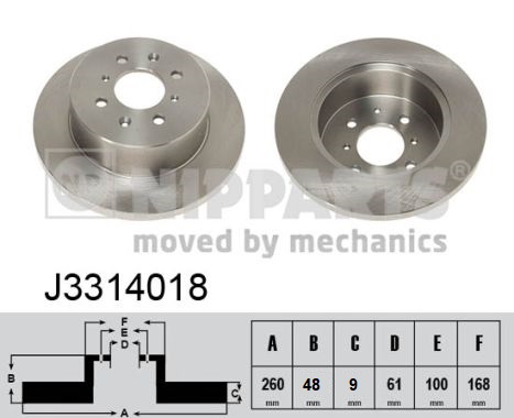 NIPPARTS J3314018 Féktárcsa