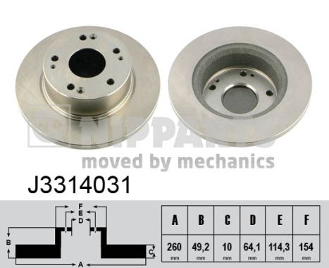 NIPPARTS J3314031 Féktárcsa