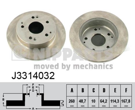 NIPPARTS J3314032 Féktárcsa