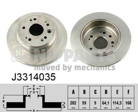 NIPPARTS J3314035 Féktárcsa