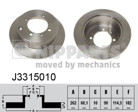 NIPPARTS J3315010 Féktárcsa