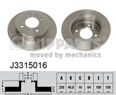 NIPPARTS J3315016 Féktárcsa