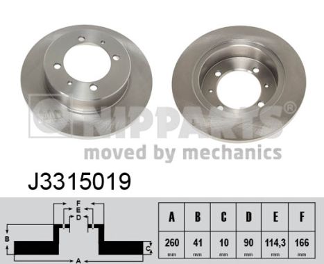 NIPPARTS J3315019 Féktárcsa