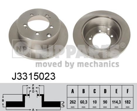 NIPPARTS J3315023 Féktárcsa