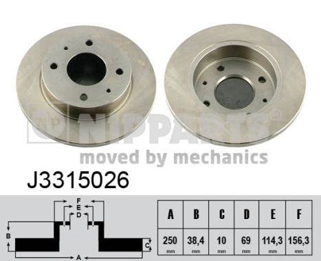 NIPPARTS J3315026 Féktárcsa