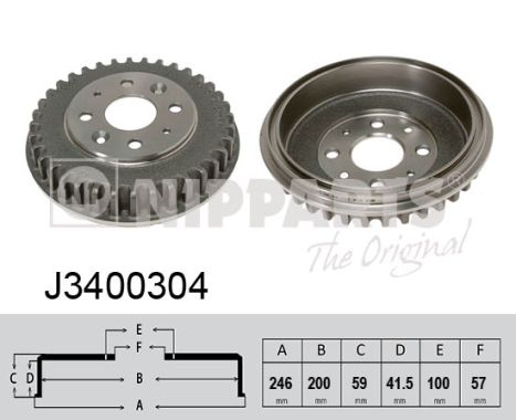 NIPPARTS J3400304 Fékdob