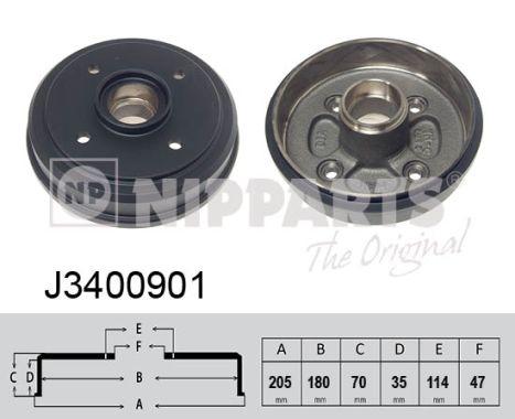 NIPPARTS J3400901 Fékdob