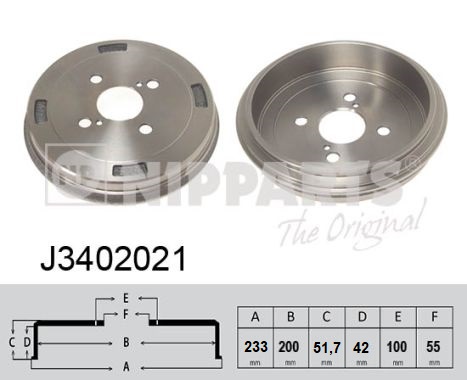 NIPPARTS J3402021 Fékdob