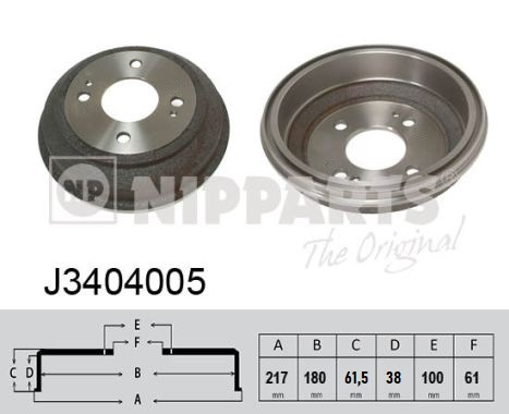 NIPPARTS J3404005 Fékdob