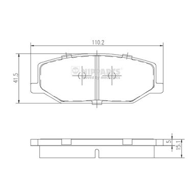 NIPPARTS J3608003 Fékbetét készlet, tárcsafék