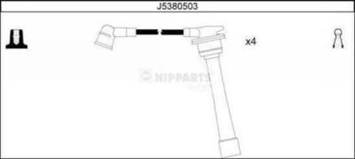 NIPPARTS J5380503 Gyújtókábel készlet, gyertyakábel szett